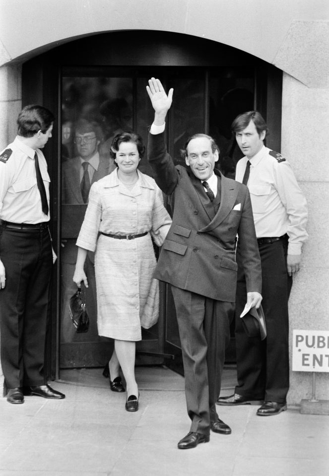  Jeremy Thorpe, pictured leaving the Old Bailey with his wife Marion, after been cleared of plotting to have Norman Scott killed