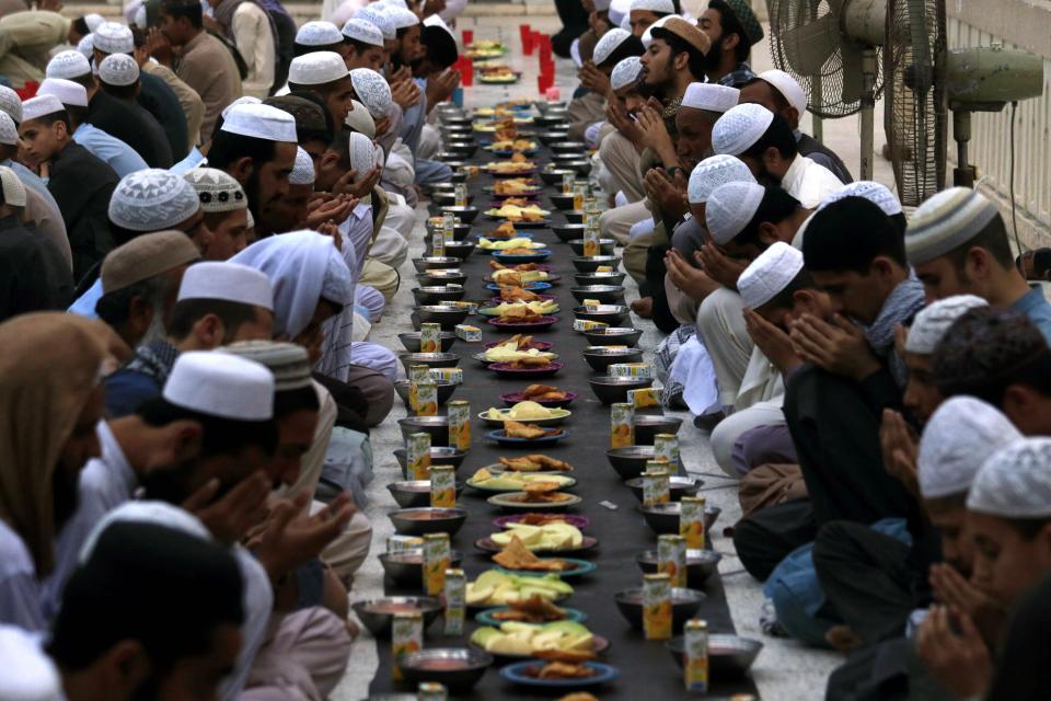  Muslims around the world usually gather together with a meal after sunset called Iftar during Ramadan