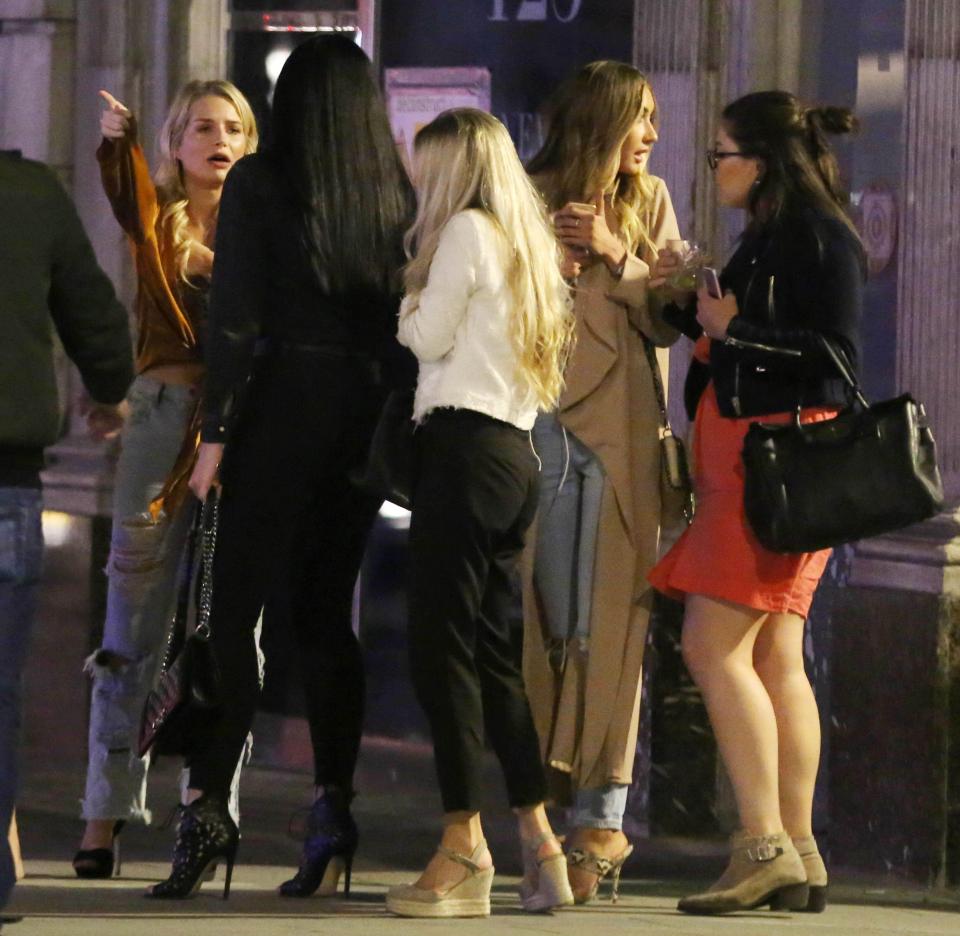  Emily was on a night out with friends including Lottie Moss when Kim made an appearance