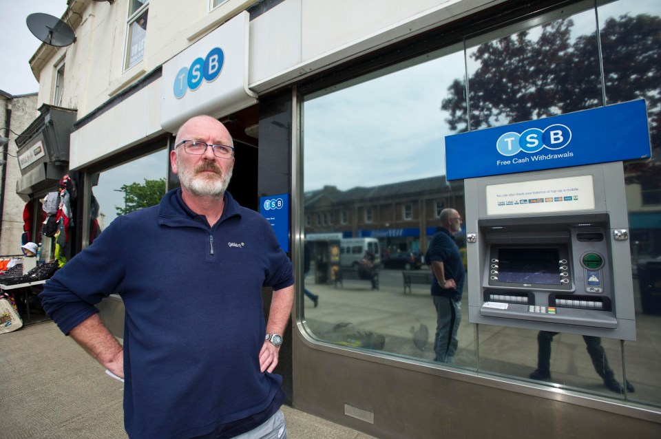 Charlie Sweeney, 53, remained in the bank during opening hours, refusing to leave until he found out what happened to his money