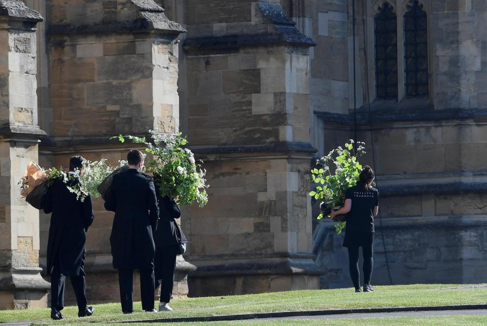  It took a team of 28 florists to arrange the wedding displays, a top florist told us