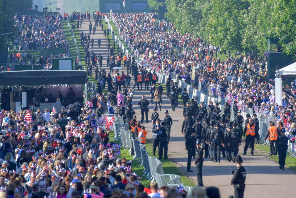  The Long Walk leads into Windsor Castle and the carriage procession carrying the newlyweds will make its way down after the wedding