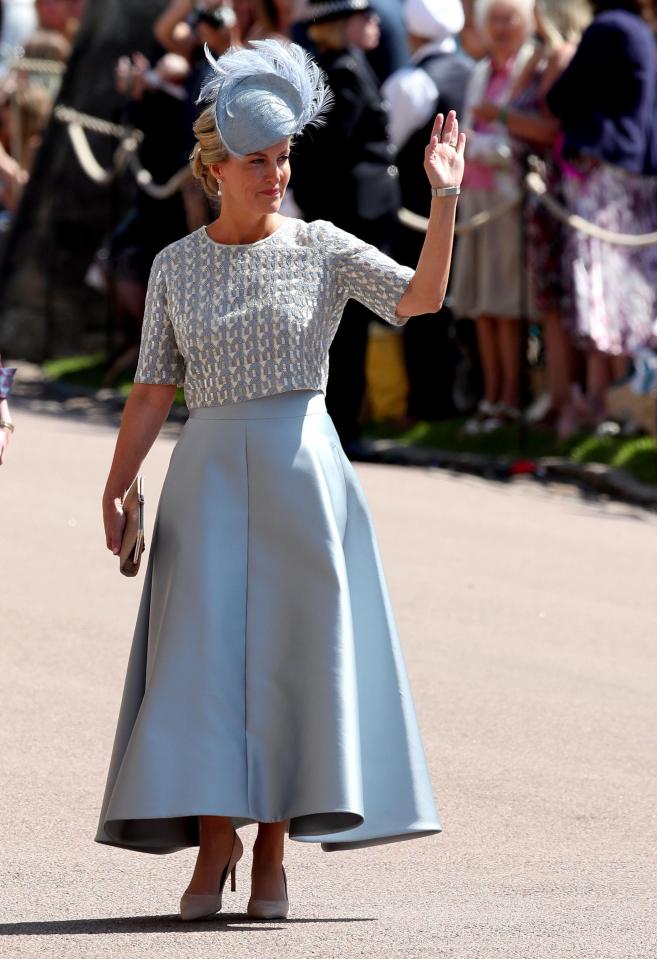  Sophie, Countess of Wessex, opted for a stunning powder blue frock and matching hat