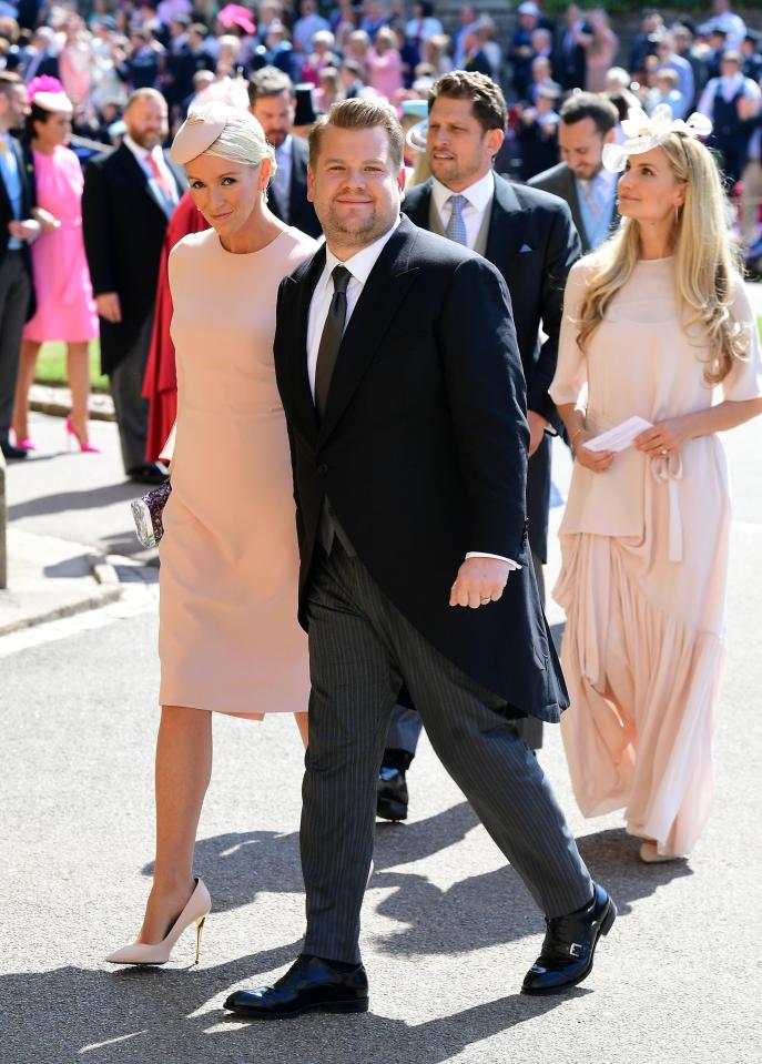  James Corden, here with Julia Carey, is an old friend to Prince Harry - and has after-party tickets for tonight