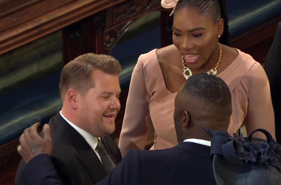  Idris Elba, check, Serena Williams, check, but Ally wonders how James Corden managed to get himself invited to the ceremony in Windsor