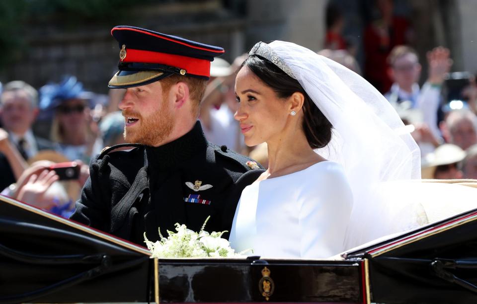  Harry and Meghan looked like the perfect couple as they celebrated their marriage