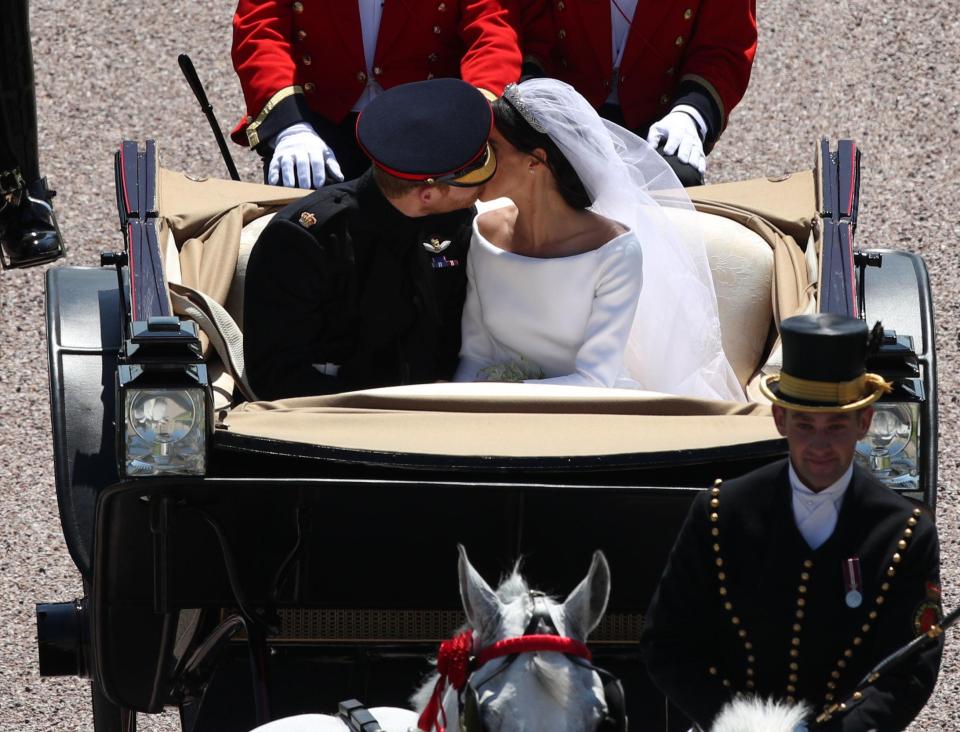  Harry and Meghan shared a second kiss in the carriage