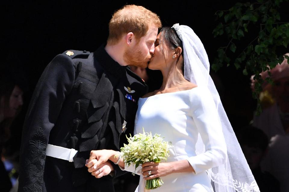 Fans couldn't help but notice the bride had a stray hair throughout the ceremony