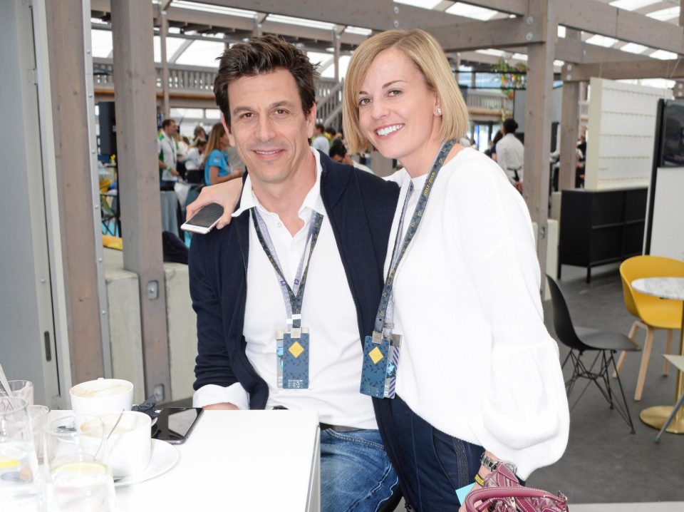  Susie pictured with her husband Totto Wolff at the Formula E race in Berlin