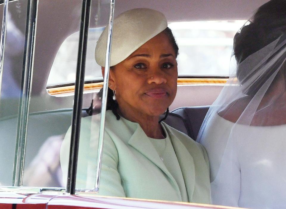  Doria accompanied Meghan on her journey to the chapel