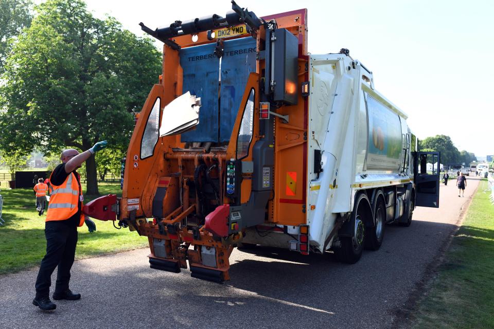  Crews arrived early this morning before local shop owners had opened their doors