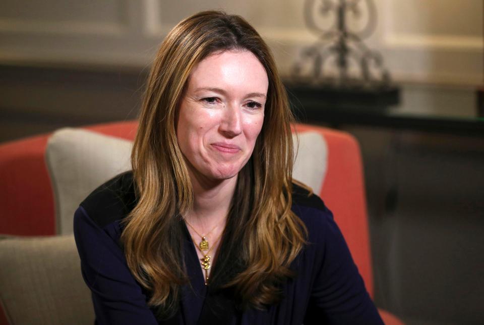  Clare Waight Keller of Givenchy, the mastermind behind Meghan's sleek silk boat-necked gown