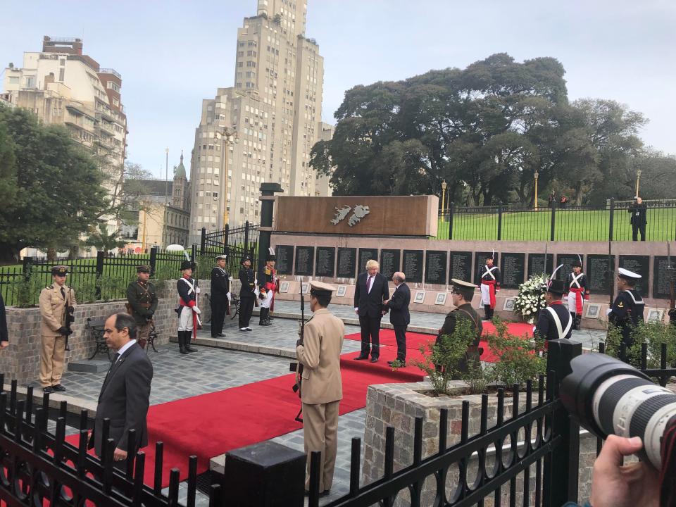  The Falklands War memorial commemorates the 649 Argentines killed in the conflict