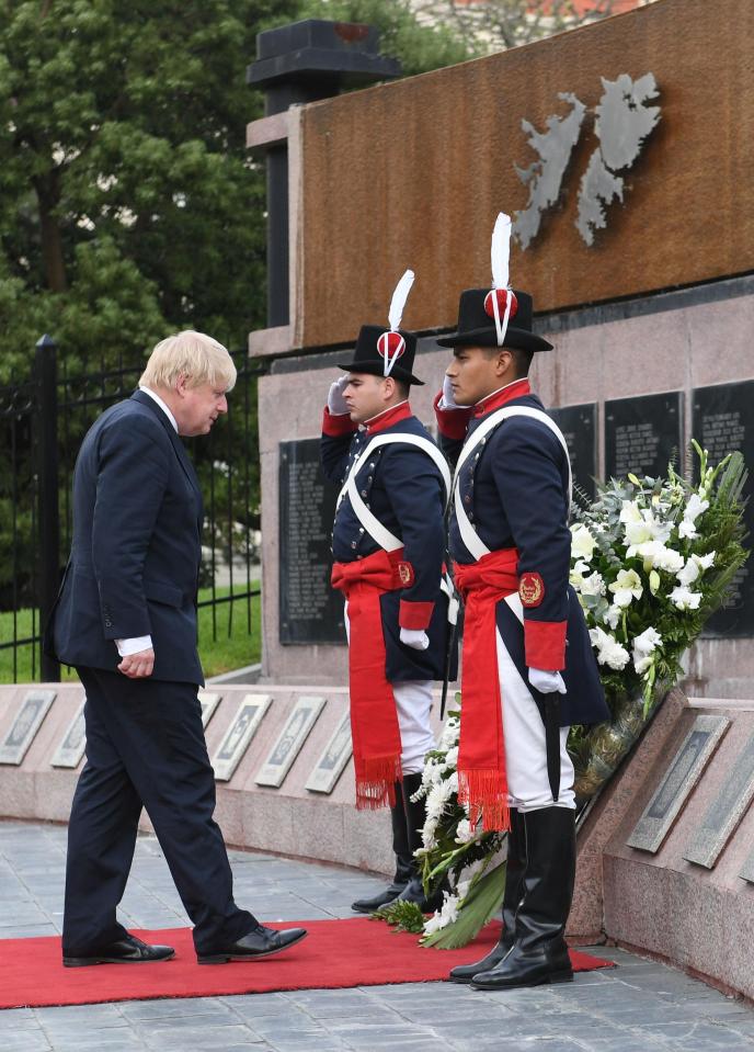  Boris said: 'It is an honour to join Foreign Minister Faurie today, and to lay a wreath at the Monument to the Fallen'