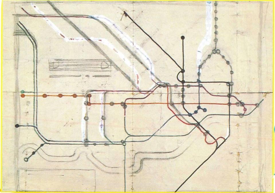  A draught for the original Tube map was dismissed for being too radical