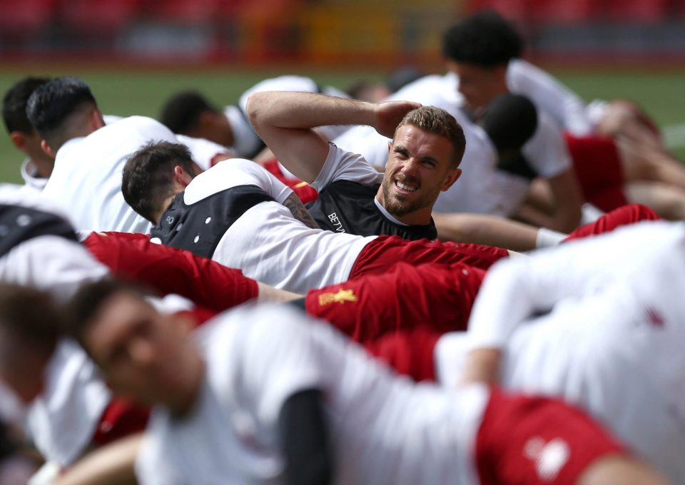 Jordan Henderson is still training with Liverpool and will only report for World Cup duty next week