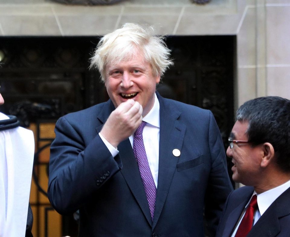  Boris Johnson, pictured in Buenos Aires today, has hit out at Donald Trump