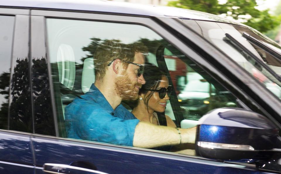  The newlyweds arrive back at Kensington Palace following their wedding