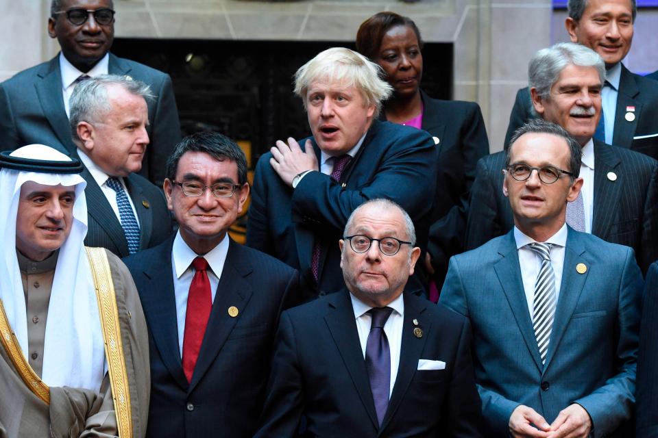  Mr Johnson with other foreign ministers in Argentina today