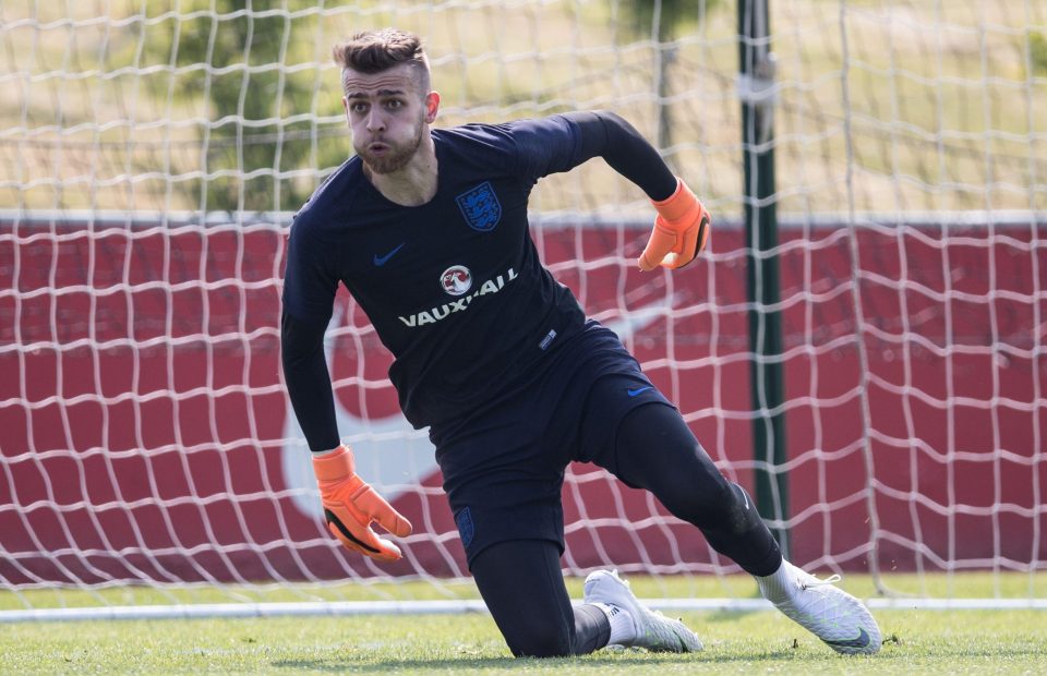  Angus Gunn has been given a chance to train with the Three Lions squad