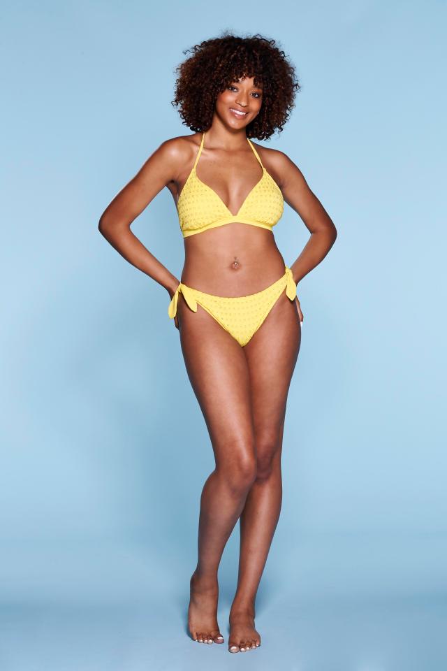  Leah looks phenomenal in this yellow bikini