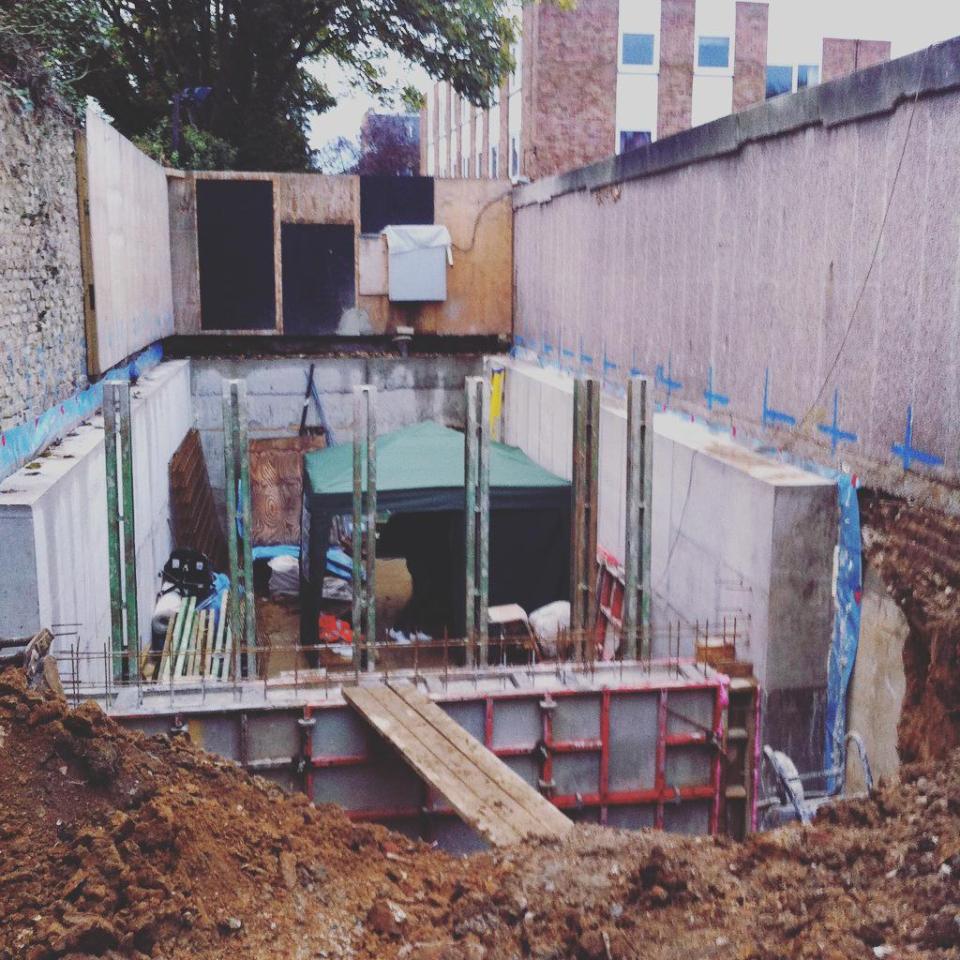  To overcome planning restrictions a large basement was dug out of the ground