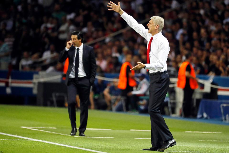 Unai Emery says all current bosses can thank Arsene Wenger for his example