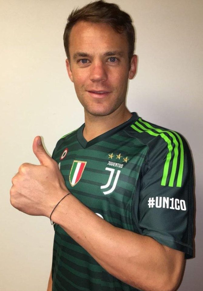  German keeper Manuel Neuer paid his personal tribute to the legendary Juve stopper