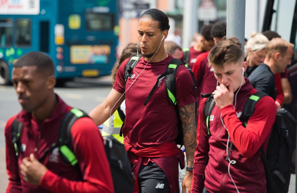  Liverpool's squad made their way to Kiev on Thursday afternoon