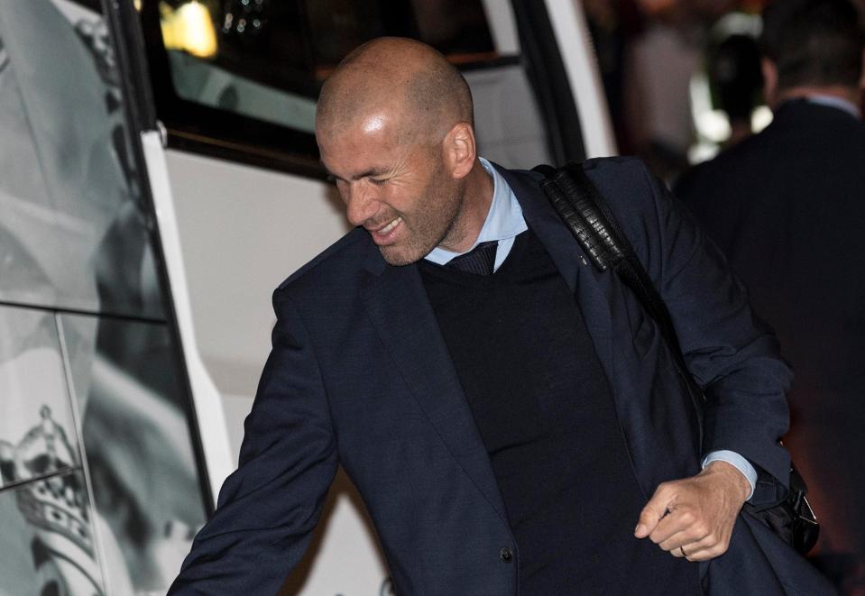  Zinedine Zidane's men also arrived in Kiev on Thursday