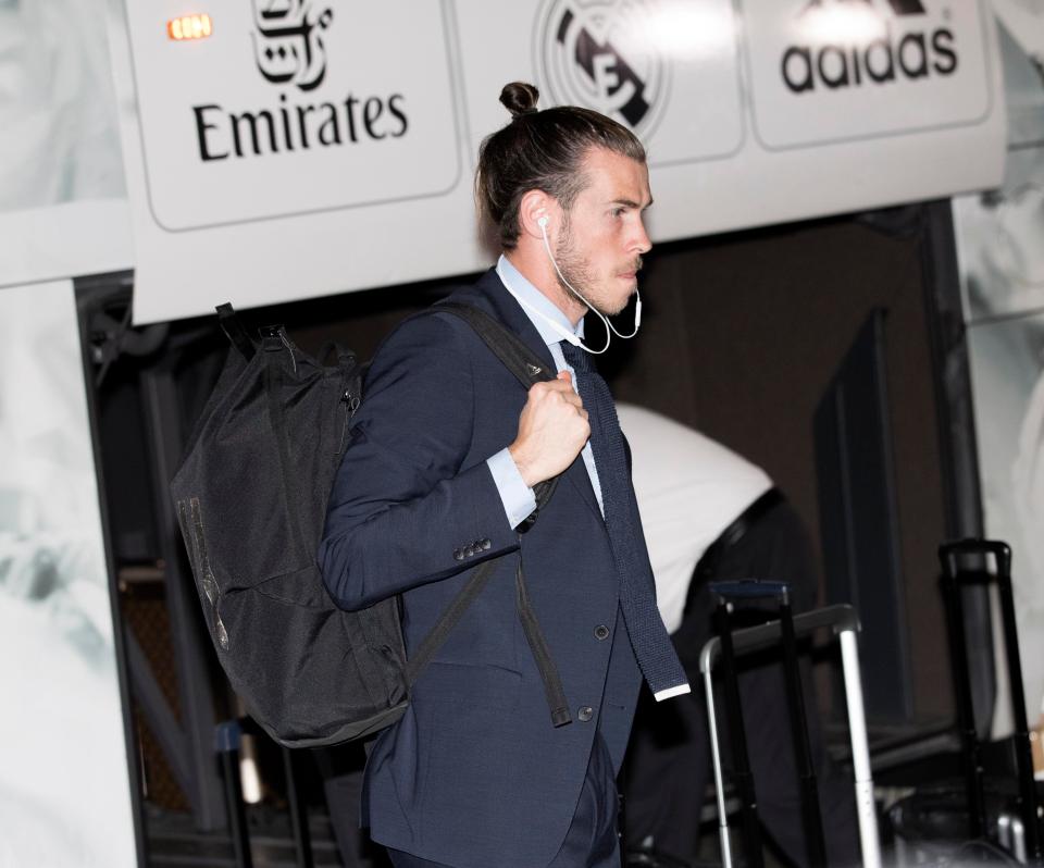  Gareth Bale was with the Real Madrid side as they touched down in Kiev