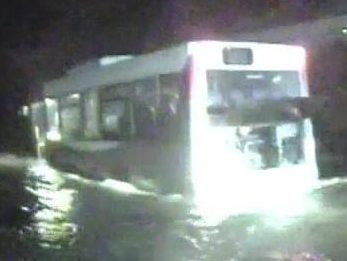  Taking the sea-nic route...the bus is dumped in the sea at Cleethorpes