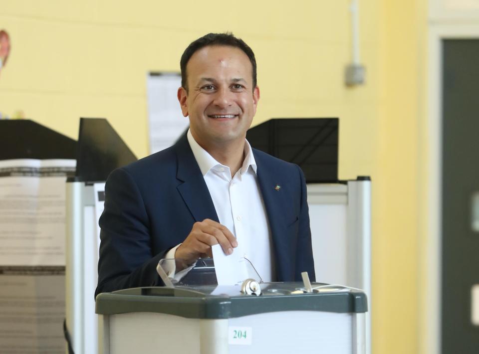  Leo Varadkar casts his vote in the abortion referendum