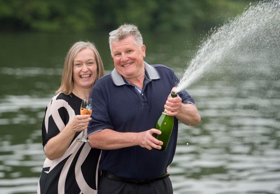  Donna and David Stickley are celebrating winning £21m on the Lottery