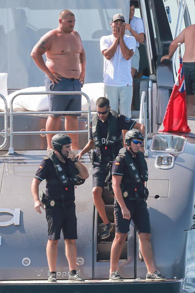  Armed officers come aboard Cristiano Ronaldo's luxury yacht