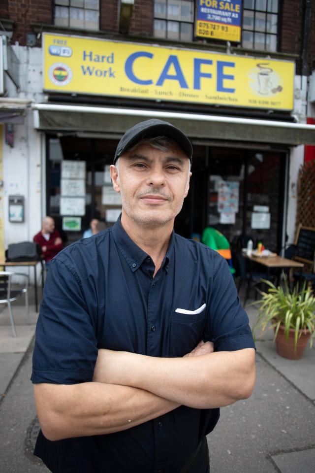  Pattian Yaman, a Turkish immigrant, runs a cafe on Burnt Oak High Street