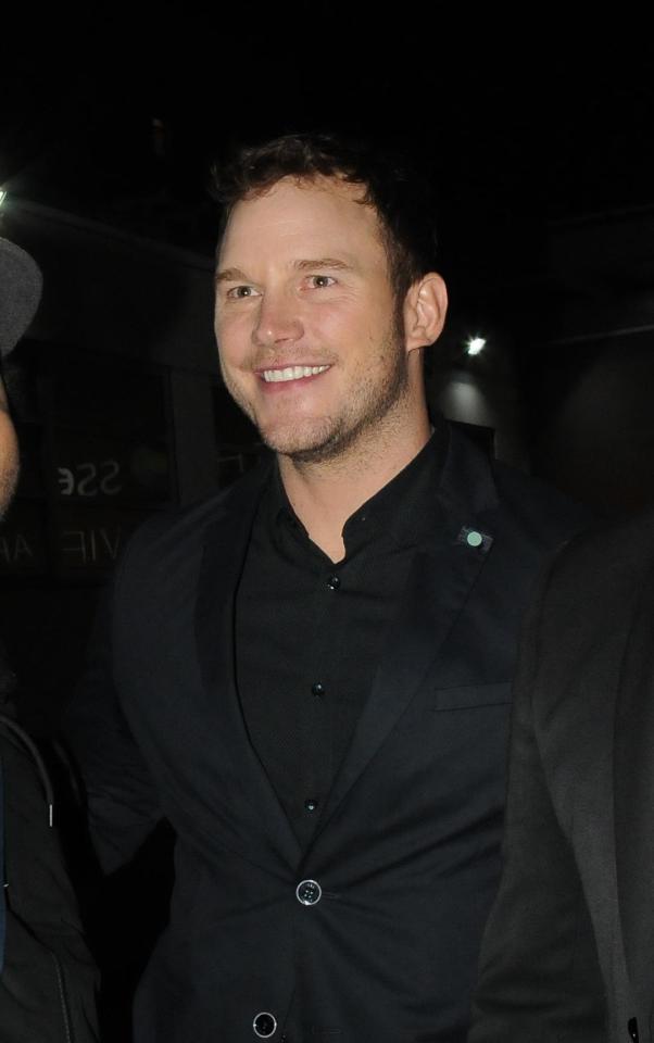  Chris Pratt, pictured heading in to Wembley to watch the fight