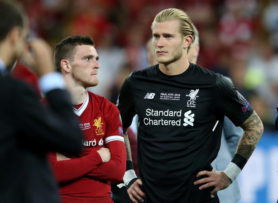 Karius was inconsolable after the final whistle in Kiev