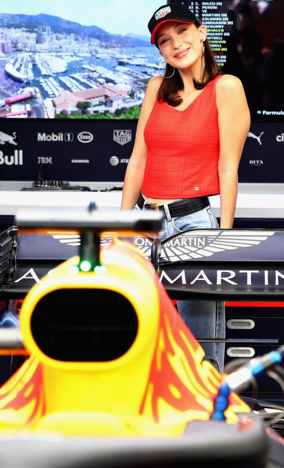  Bella proved a big hit in the Red Bull garage