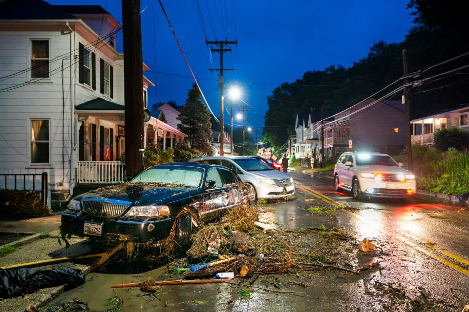  Almost 8 inches of rain fell during the flash floods