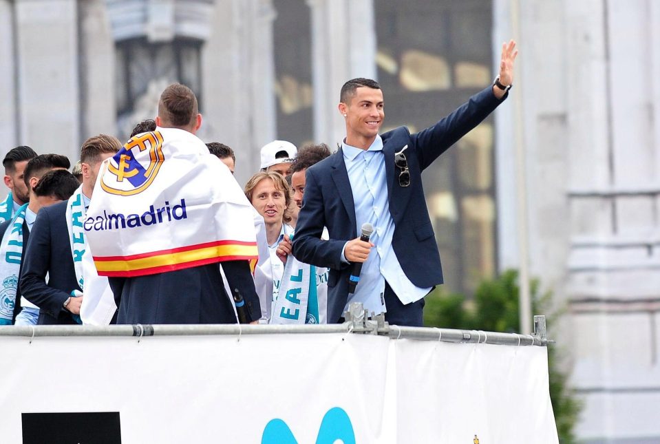  Cristiano Ronaldo told Real Madrid fans he would 'see them next year' at trophy parade