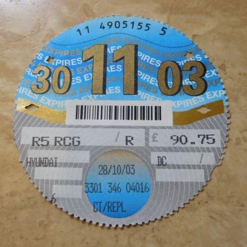 This tax disc with a 2003 expiration date sold for more than £170 on eBay