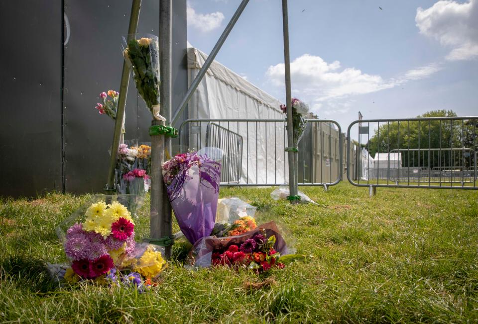  People had started to leave tributes to the two people who have died