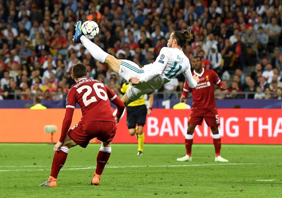  Gareth Bale scored twice in the Champions League final on Saturday, including this unbelievable strike