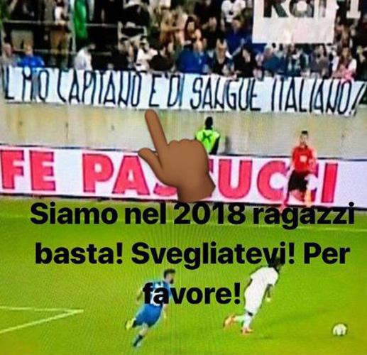  Balotelli responded to the banner on his Instagram story (Credit: Instagram @mb459)