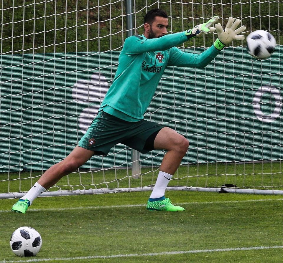  Goalkeeper Rui Patricio is put through his paces