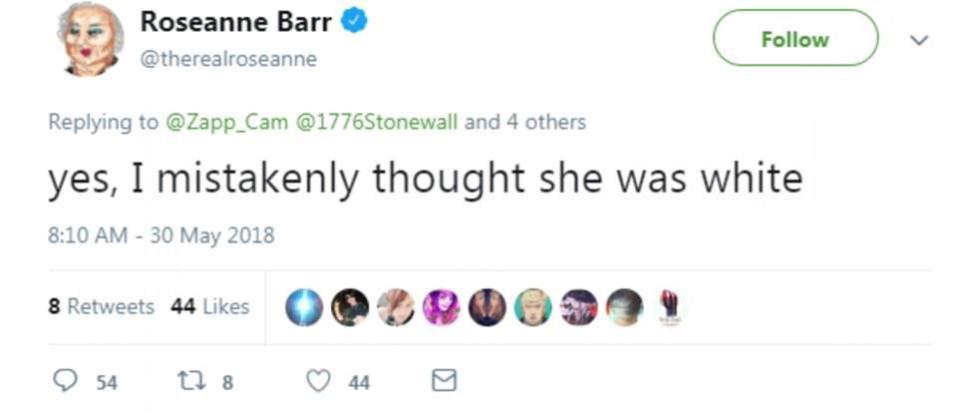  Barr has continued to put her foot in it with her comments on Twitter