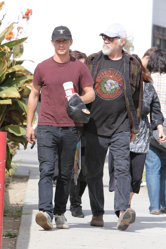  Shia, pictured with his father Jeffrey, has said his dad is the reason he became an actor