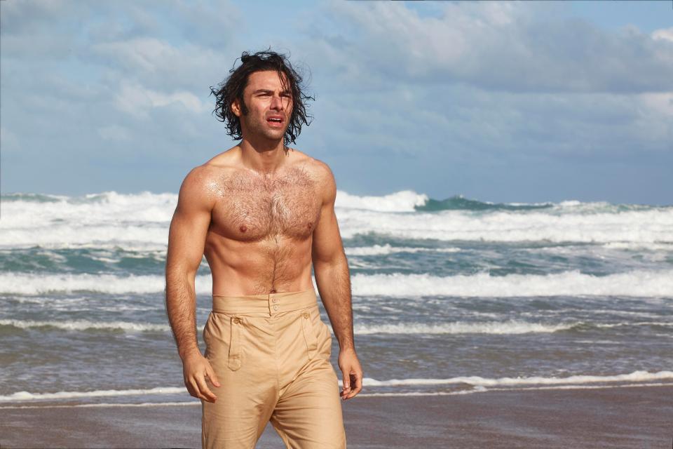  It doesn't take Poldark long to get his shirt off again