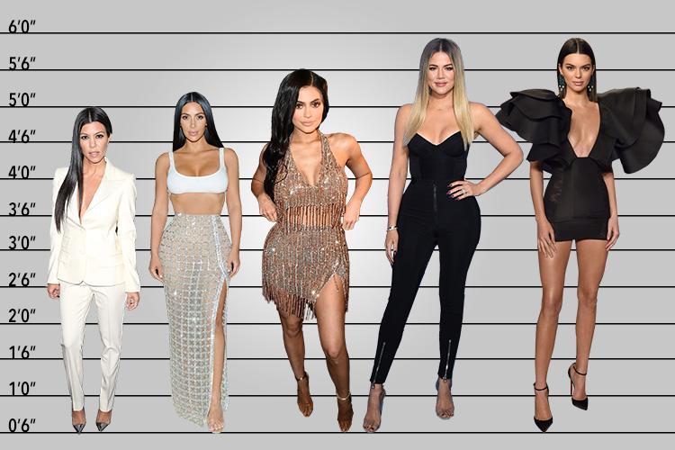  Here's how the Kardashian/Jenner sisters measure up height wise